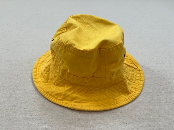 1990's, cotton, canvas "USA" bucket hat in yellow - image 6