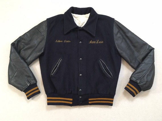 1980's, Sullivan High School, leather sleeve, wool