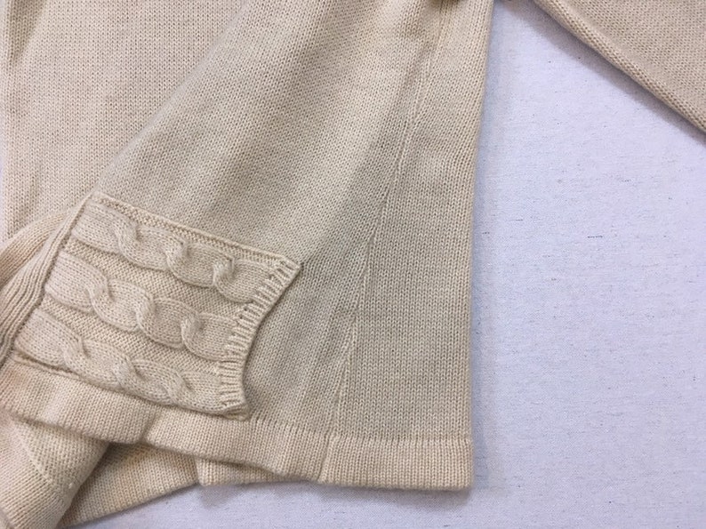 1960's Cream Wool Collared Cardigan With Wooden | Etsy