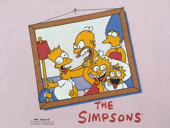 1990 the Simpsons Night Shirt in Pink 