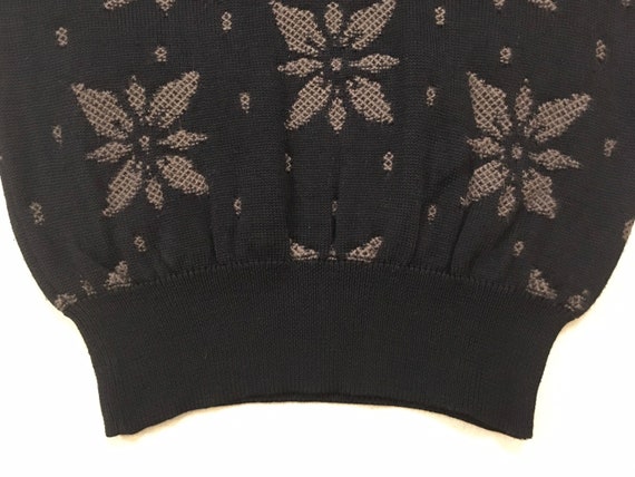 1980's, wool blend, ski sweater, in black and mau… - image 7