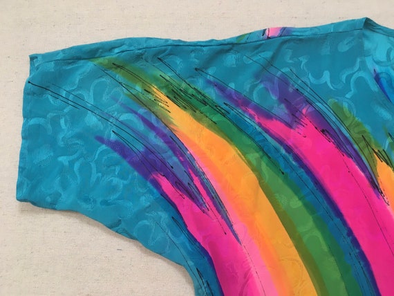 1990's, silk, split front, split sides, split bac… - image 4