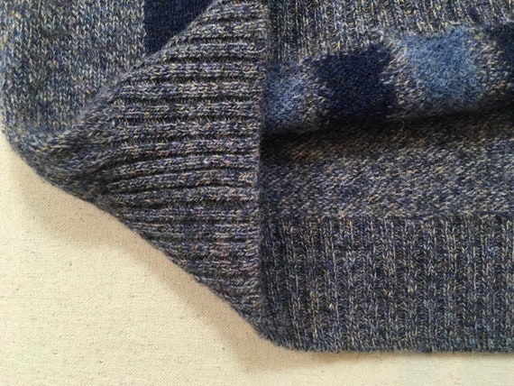 1990's, Shetland Wool, sweater in heathered blue … - image 7
