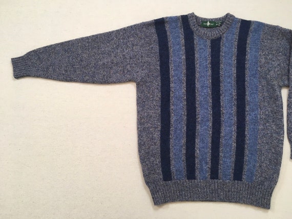 1990's, Shetland Wool, sweater in heathered blue … - image 8