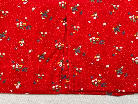 1970's, skirt in red with tiny white polka dots a… - image 6