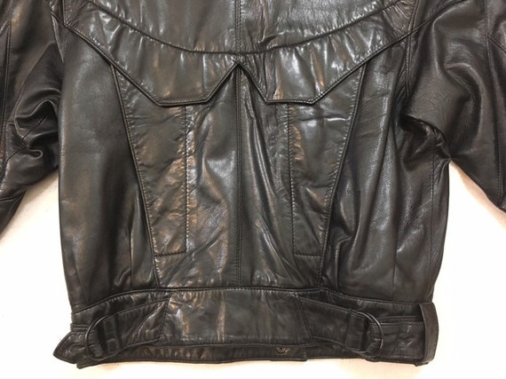 1980's, thinly insulated, black leather, jacket, … - image 10