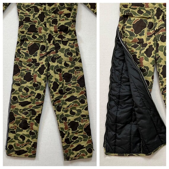 1980's, quilted coveralls, in camouflage by Red Head Gem