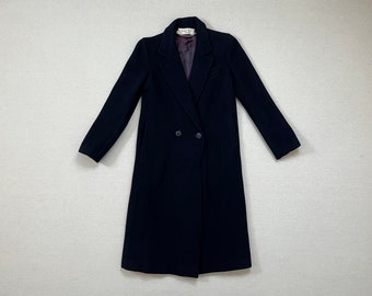 1990's, wool coat in navy