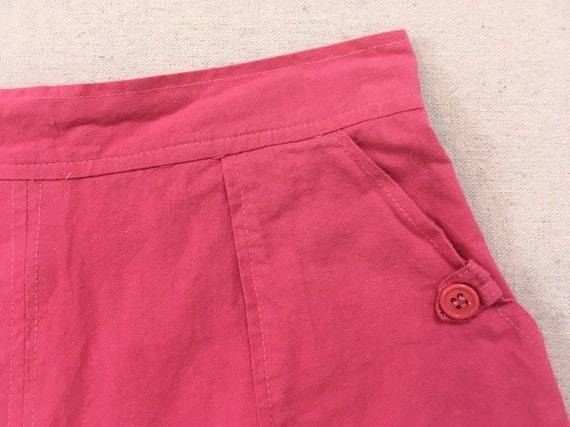 1970's, high waist skort, in salmon pink - image 4