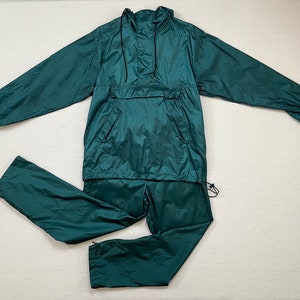 1990&#39;s, nylon, windbreaker and pants set in dark green by Eddie Bauer