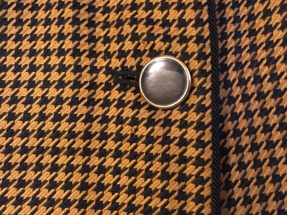 1990's, rayon blazer, in mustard and black, hound… - image 6