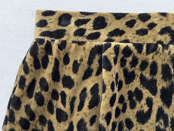 Vintage Brown, Yellow, and Blue Plaid Velvet Pencil Skirt 4 6