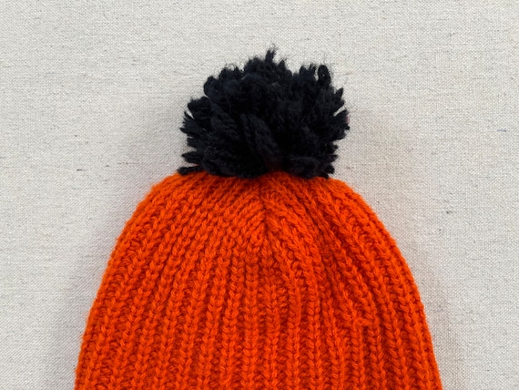 1980's, Bengals, pompom hat in orange with black - image 7