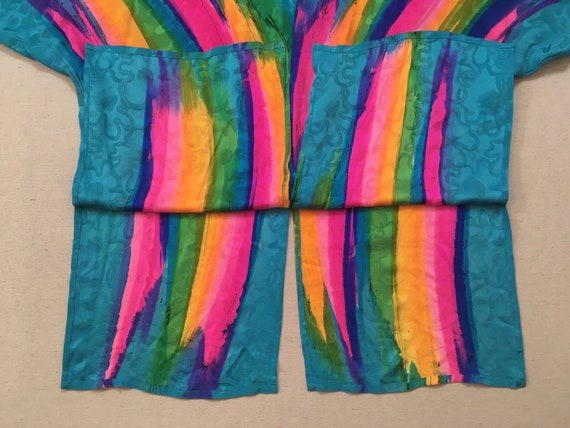 1990's, silk, split front, split sides, split bac… - image 8