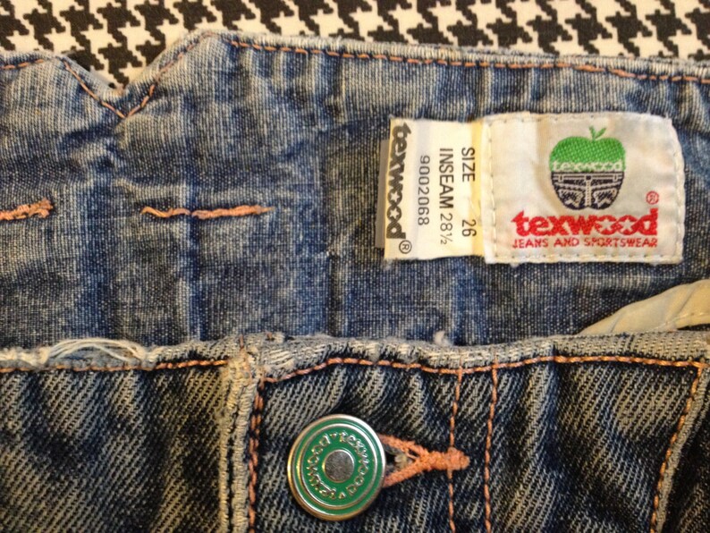 1990's High Waist True Blue Jeans by Textwood Apple | Etsy