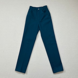 1980&#39;s, high waist, bareback jeans, in turquoise by Roper