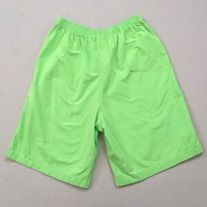 1990's, cotton, Cancun shorts, in neon green with neon pink, orange and blue image 9