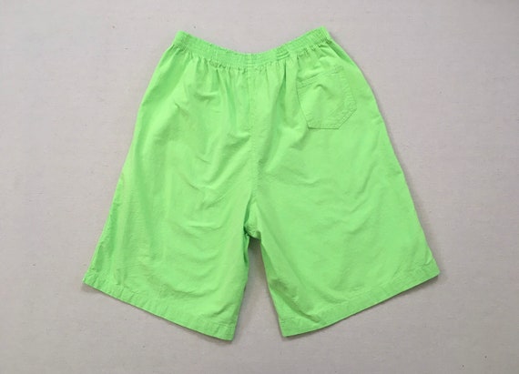1990's, cotton, "Cancun" shorts, in neon green wi… - image 9