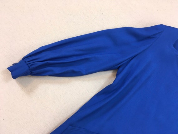 1980's, balloon sleeve, sack dress, in cobalt blu… - image 5