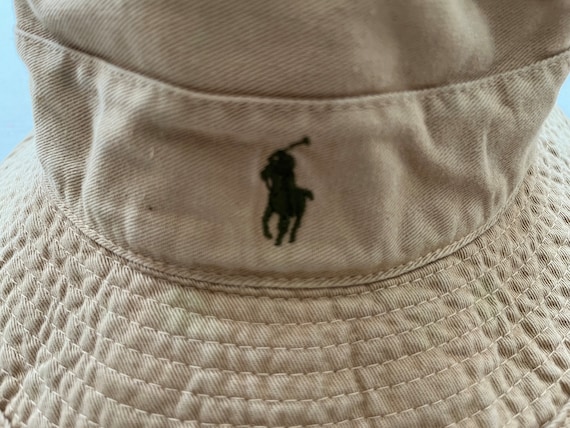 1990's, cotton, canvas, Polo, bucket hat in khaki… - image 2