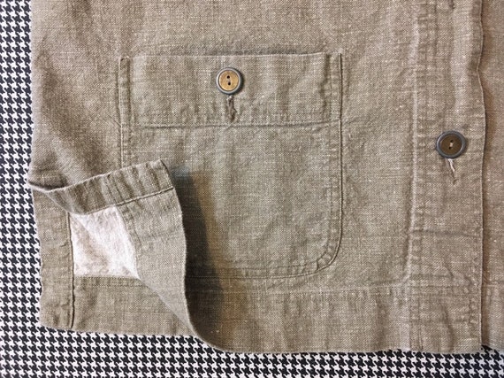 1990's, linen blend, "Utilitarian/worker" jacket,… - image 5