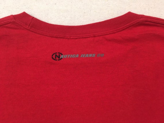 2000's, cotton, Nautica, long sleeve tee, in red … - image 9