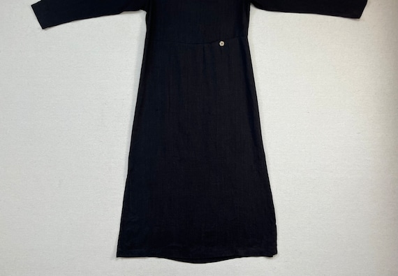 1990's, linen dress in black - image 2