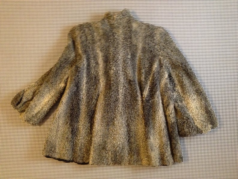 1950's Persian Lamb Fur Swing Coat in Grays - Etsy