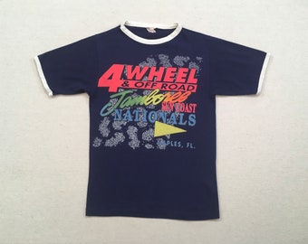 1980's, "4 Wheel & Off Road Jamboree" tee, in navy