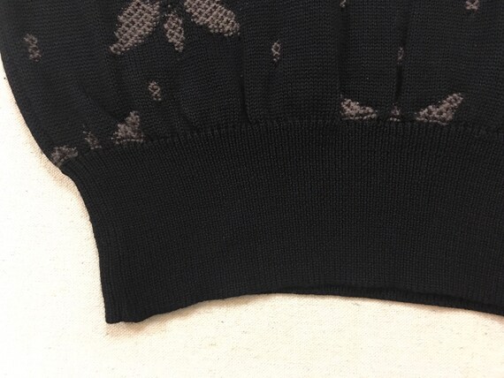 1980's, wool blend, ski sweater, in black and mau… - image 8