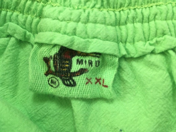 1990's, cotton, "Cancun" shorts, in neon green wi… - image 6