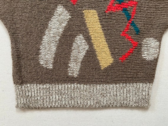 1980's, wool blend, Dolman Sleeve, tunic sweater … - image 6
