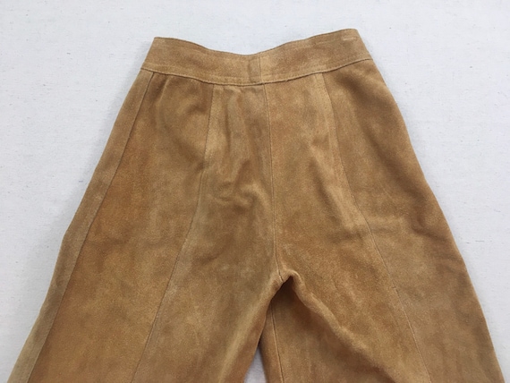 1970's, suede, high waist, culottes, in tan - image 7