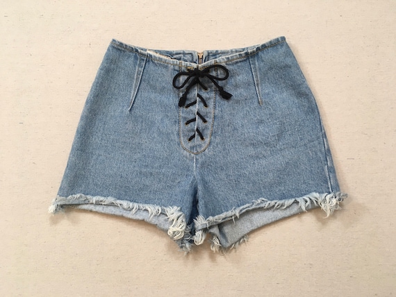 Buy 1990's/00's, Lace Front, Zip Back, Bare Back, Denim Shorts