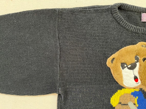 1980's, bike riding, plush face bear sweater in b… - image 6