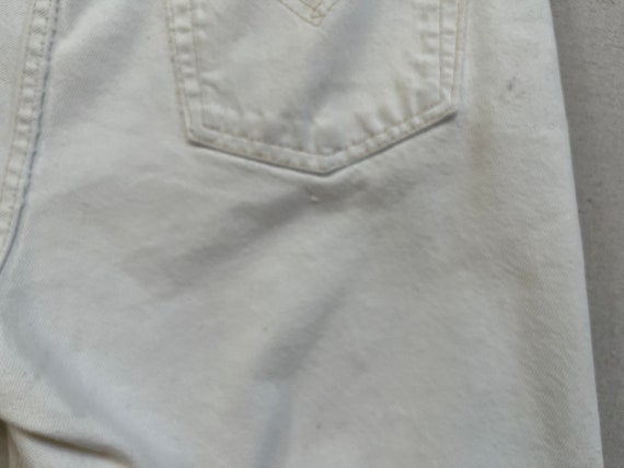 1990's, Levi's, denim cut-off shorts in white - image 10