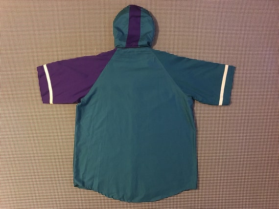 1990, Charlotte Hornets, à capuche en jersey et shorts turquoise, ensemble, en turquoise, shorts violet et blanc, taille de homme Large/XL 4b0414 1990, Charlotte Hornets, à capuche en jersey et shorts turquoise, ensemble, en turquoise, shorts violet et blanc, taille de homme Large/XL 4b0414
