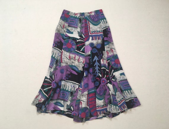 1990's, skirt in black, lavender, teal, periwinkl… - image 8