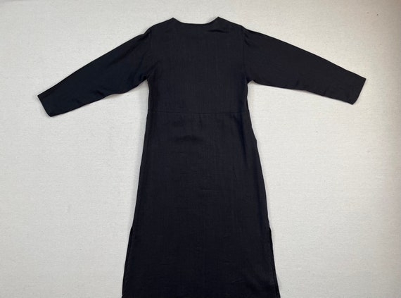 1990's, linen dress in black - image 10