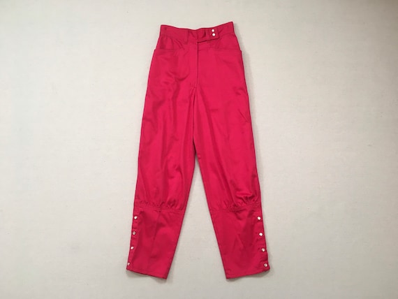 1980's, cotton, high waist, snap leg pants, in fu… - image 1