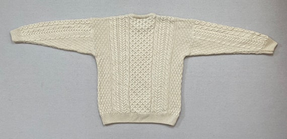 1980's, Irish, Merino wool, fisherman sweater in … - image 10