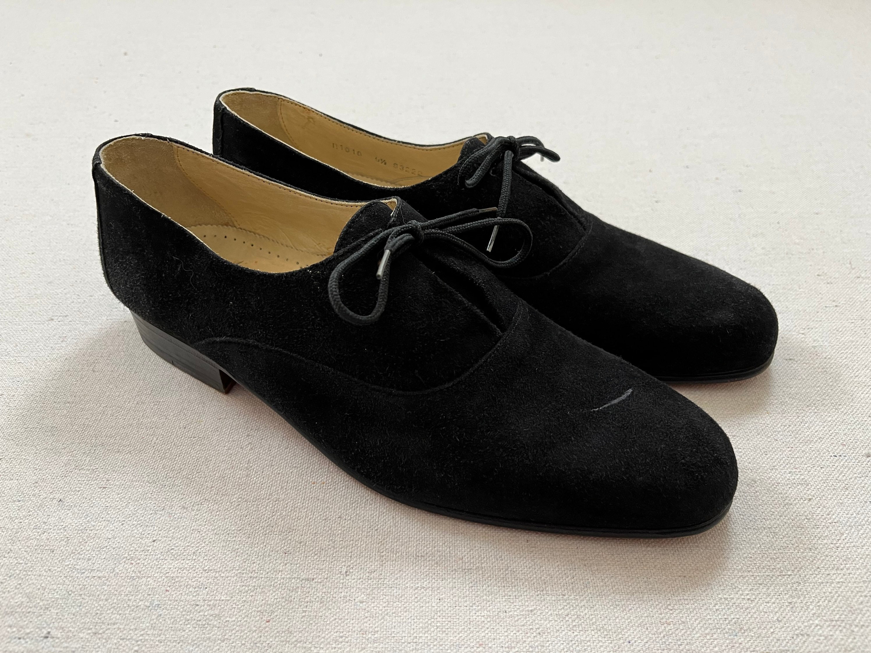 Saks Fifth Avenue Men's Lace Up Cap Toe Oxford Shoes Black Size 10