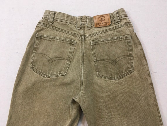 1990's, Men's, pleated front, jeans, in khaki - image 9