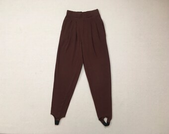 Brown Stirrup Pants - Etsy Australia