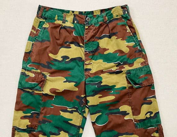 1995, pleated front, cargo, pants in camouflage - image 2