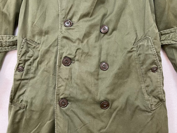 1970's, army trench coat, in army green - image 7