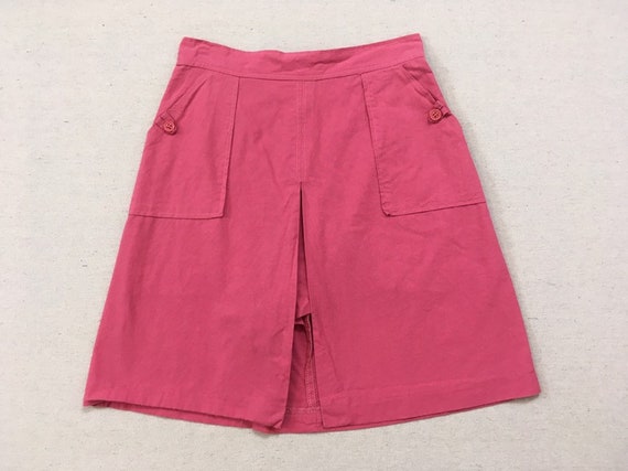 1970's, high waist skort, in salmon pink - image 1