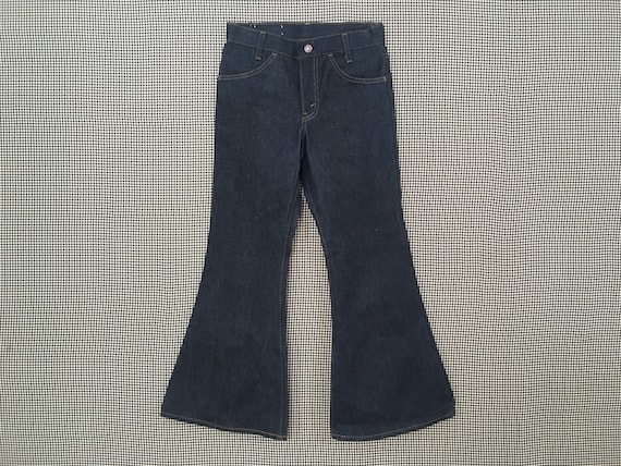 1970's, Levi's, dark denim, bell bottoms, size 27x
