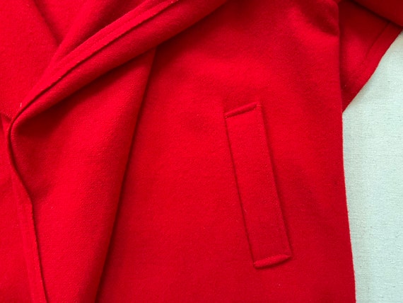 Vintage Red Knit Cape Jacket