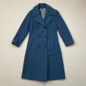 1970&#39;s, wool coat in dusty blue